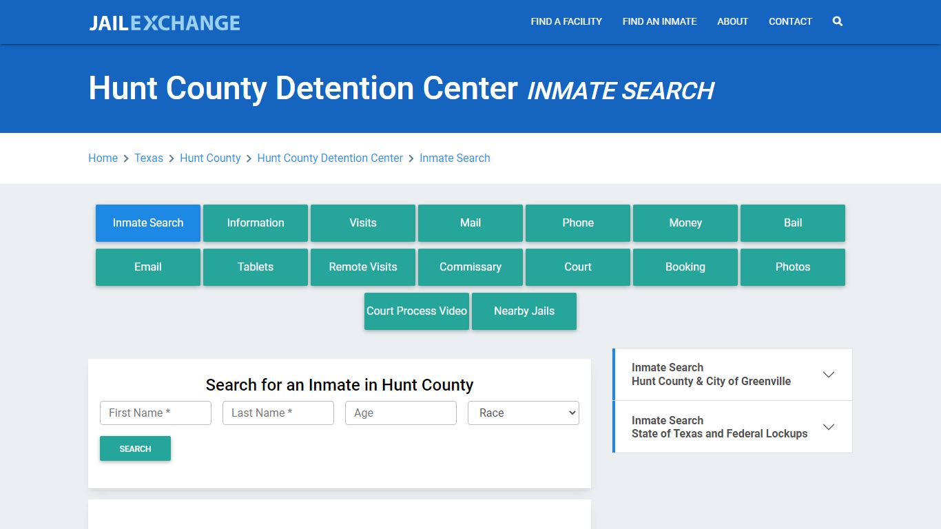 Hunt County Detention Center Inmate Search - Jail Exchange